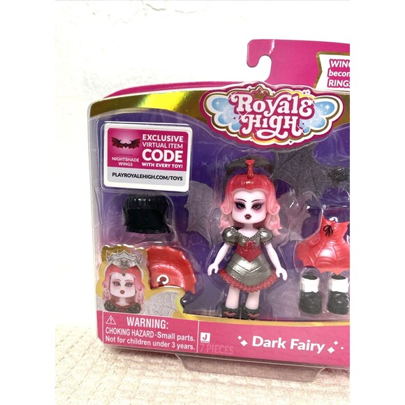 Royale High Dark Fairy 3" Mini Doll & Accessories 2024 Pink 9 Mix Match Fashions - Picture 3 of 9